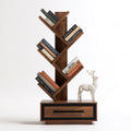 Libreria ad albero dalle linee essenziali, colore grigio